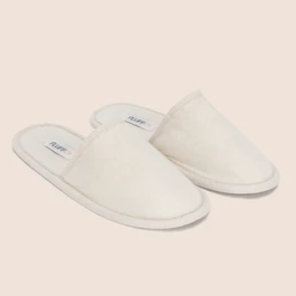 Fluff Co. Hotel Quality Cream Slip-On Slippers